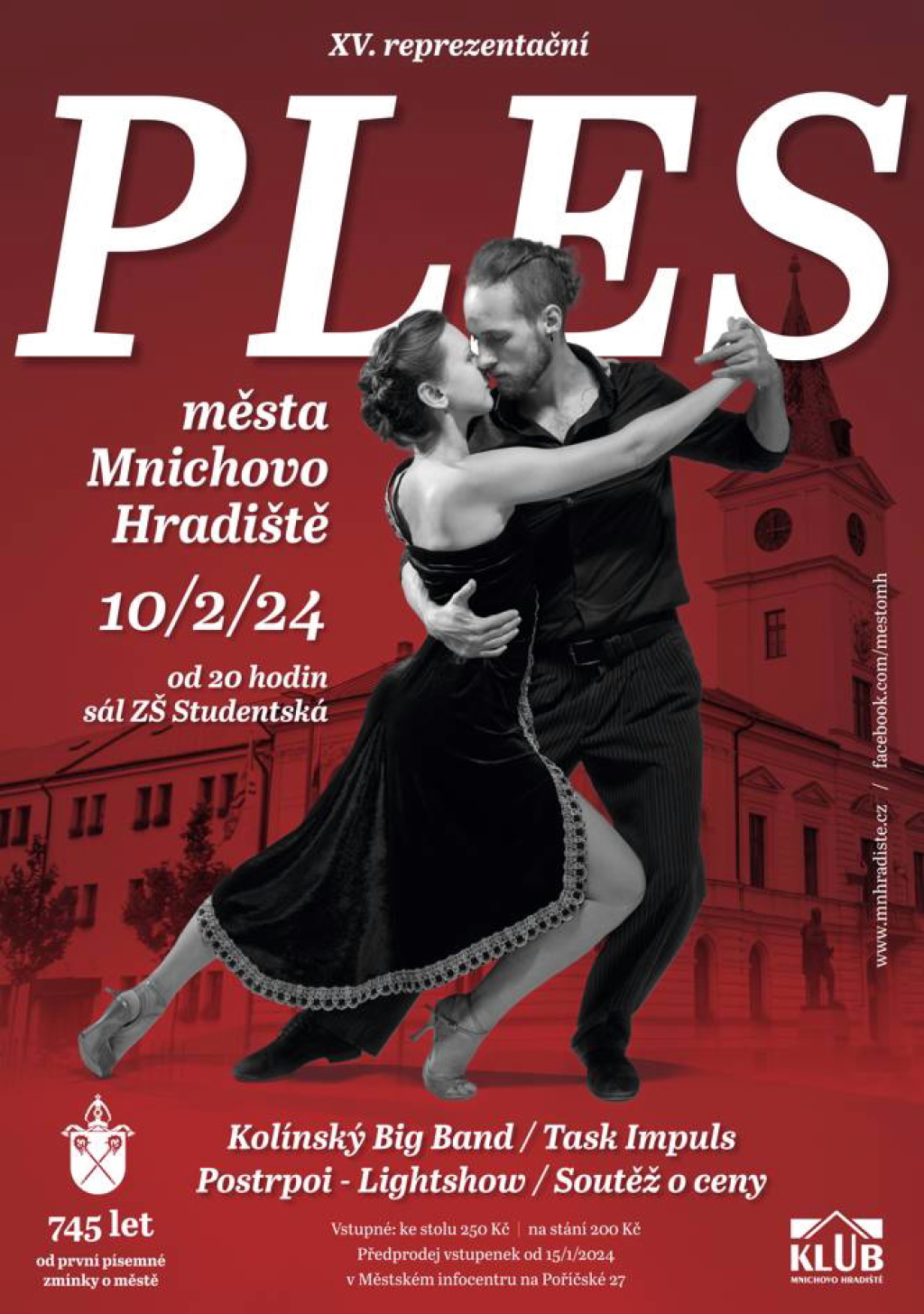 XV. reprezentační ples města Mnichovo Hradiště se uskuteční 10. února