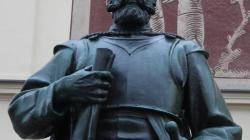 Slavnostní odhalení sochy Václava Budovce z Budova na Masarykově náměstí, 7. listopadu 2021. Foto: Petr Novák