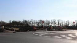 Začala přestavba křižovatky u KM Prona na kruhový objezd. Foto: Petr Novák, 10. března 2022