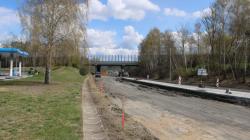 Přestavba křižovatky u KM Prona vstoupila do druhé etapy. Foto: Petr Novák, 19. dubna 2022 Přestavba křižovatky u KM Prona vstoupila do druhé etapy. Foto: Petr Novák, 19. dubna 2022
