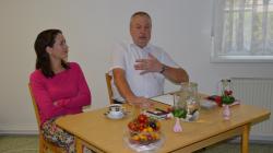 Tereza Kostková besedovala v domě s pečovatelskou službou v Dolním Bousově. Foto: Zdeněk Plešinger