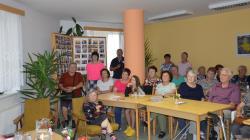 Tereza Kostková besedovala v domě s pečovatelskou službou v Dolním Bousově. Foto: Zdeněk Plešinger