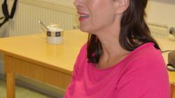 Tereza Kostková besedovala v domě s pečovatelskou službou v Dolním Bousově. Foto: Zdeněk Plešinger