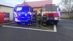 Symbolickou pietu za tragicky zesnulého kolegu drželi v Bakově. Foto: JSDH Bakov na Jizerou