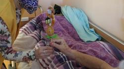 Dobrovolníci vyrazili s velikonoční nadílkou na oddělení následné péče. Foto: Klaudiánova nemocnice