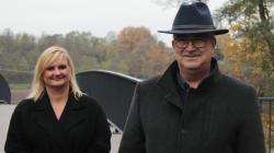 Hejtmanka Petra Pecková a starosta Mnichova Hradiště Jiří Plíhal. Foto: Petr Novák