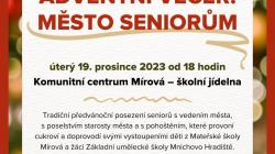 Město pořádá tradiční adventní večer pro seniory
