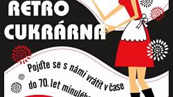 Cukrárna Za rohem vás 1. dubna uvítá v retro stylu. Grafika: Veronika Vynikalová
