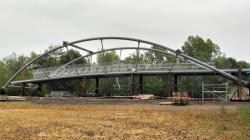 Střední část lávky připravená na montáž. Zdroj: město Mnichovo Hradiště