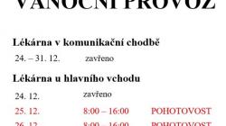 Lékárna v mladoboleslavské nemocnici bude držet ke konci roku pohotovost