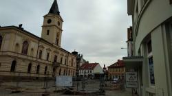 Mnichovo Hradiště, revitalizace náměstí, 10. 4. 2021. Foto: Petr Novák