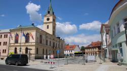 Mnichovo Hradiště, revitalizace náměstí, 6. 6. 2021. Foto: Petr Novák