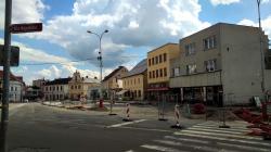 Mnichovo Hradiště, revitalizace náměstí, 25. 7. 2020. Foto: Petr Novák