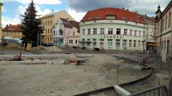 Mnichovo Hradiště, revitalizace náměstí, 25. 7. 2020. Foto: Petr Novák