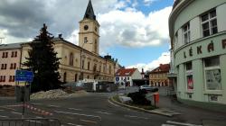 Mnichovo Hradiště, revitalizace náměstí, 25. 7. 2020. Foto: Petr Novák