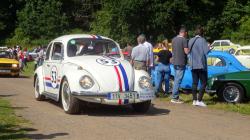 Setkání závodních oldtimer vozů u Suhrovických rybníků. Foto: Radek Žďánský