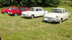 Setkání závodních oldtimer vozů u Suhrovických rybníků. Foto: Radek Žďánský