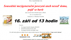 V Obrubech se uskuteční sousedské mezigenerační posezení. Zváni jsou i lidé z okolních obcí V Obrubech se uskuteční sousedské mezigenerační posezení. Zváni jsou i lidé z okolních obcí