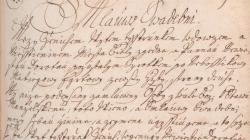 Obrázek 8: Výřez ze svatební smlouvy mezi Vítem Tieftrunkem a Dorotou z roku 1756. Městská kniha Bělá p. B. 1735–1779, fol. 159