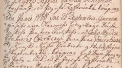 Obrázek 9: Výřez ze zápisu o prodeji domu Josefa a Barbory Tieftrunkových pro potřeby vrchnosti Vincenci Valdštejn-Vartenberkovi. Městská kniha Bělá p. B. 1735–1779, fol. 334