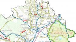 Červeně vyznačené úseky v našem okolí, které nebudou v zimě udržovány. Zdroj: vlastní zpracování, mapový podklad ŘSD