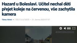 Titulek, který zprávě dala některá média, se nám jeví jako nevhodný. Jedná se totiž pouze o jednu z verzí situace, kterou policie zatím nepotvrdila. Screenshot: redakce