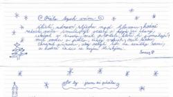 Vánoční přání od dětí ze ZŠ a MŠ Klášter Hradiště nad Jizerou: aby nebyl nikdo sám