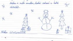 Vánoční přání od dětí ze ZŠ a MŠ Klášter Hradiště nad Jizerou: aby nebyl nikdo sám