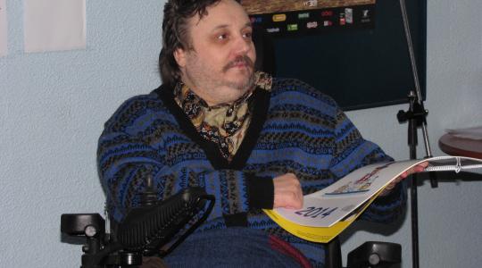 Slavnostní zahájení výstavy kresleného humoru Jirky Flekny, Kino Mnichovo Hradiště,  5. října 2013