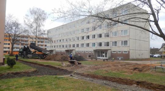 Na sídlišti Jaselská se v březnu opět rozběhly stavební práce. Foto: město Mnichovo Hradiště