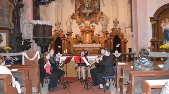 V neděli 16. listopadu 2022 byl uskutečněn koncert dechového kvinteta Inspiratio v kostele sv. Kateřiny v Dolním Bousově. Foto: Zdeněk Plešinger