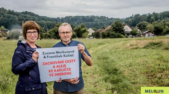 Zuzana Morkusová & František Koliáš: Zachování cesty a alej ke kapličce ve Dnebohu. Foto: Lucie Velichová