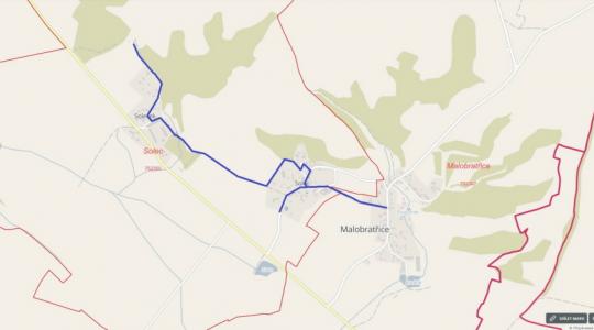 Nákres vodovodu v Solci. Zdroj: obec Kněžmost