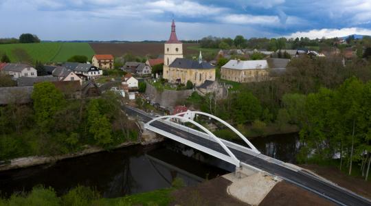 Nový most v Loukově. Foto: Krajská správa a údržba silnic Středočeského kraje