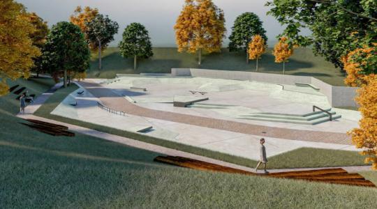 Návrh nového areálu skateparku. Foto: město Mnichovo Hradiště