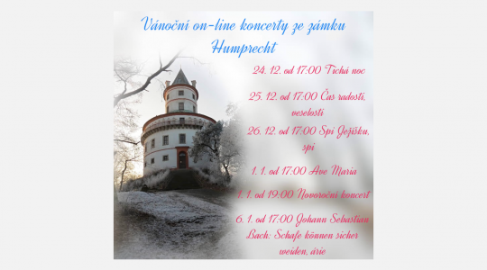 Vánoční on-line koncerty ze zámku Humprecht